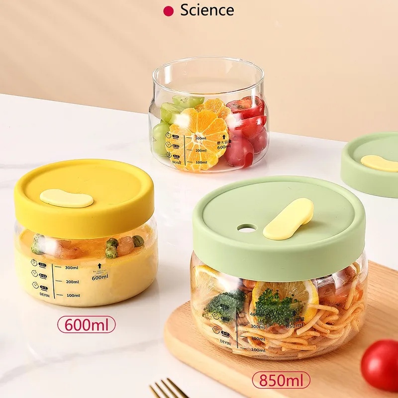 Meal Prep Bowl - Recipiente de vidrio para guardar alimentos,