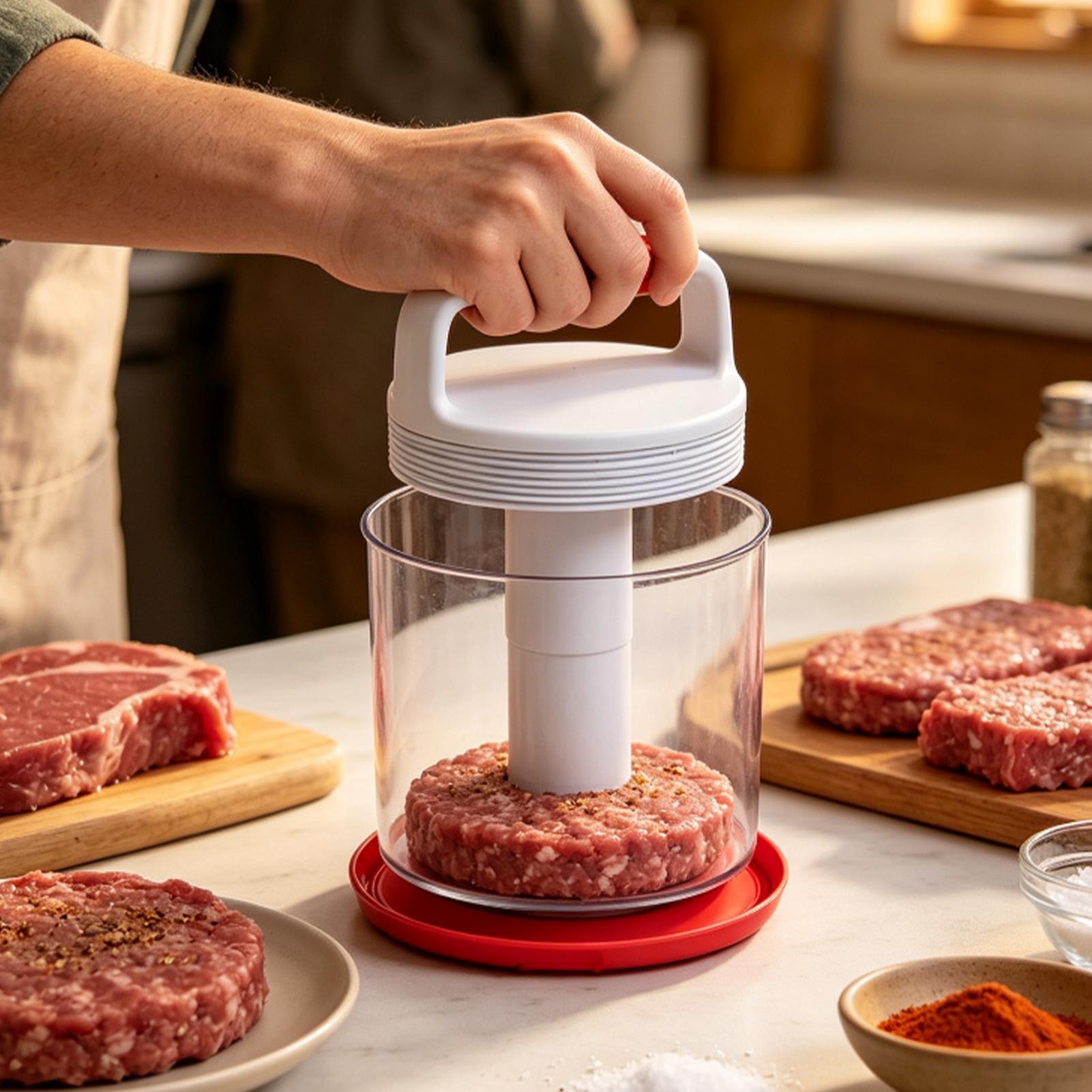 Meal Prep Template - Prensa manual redonda antiadherente para hacer