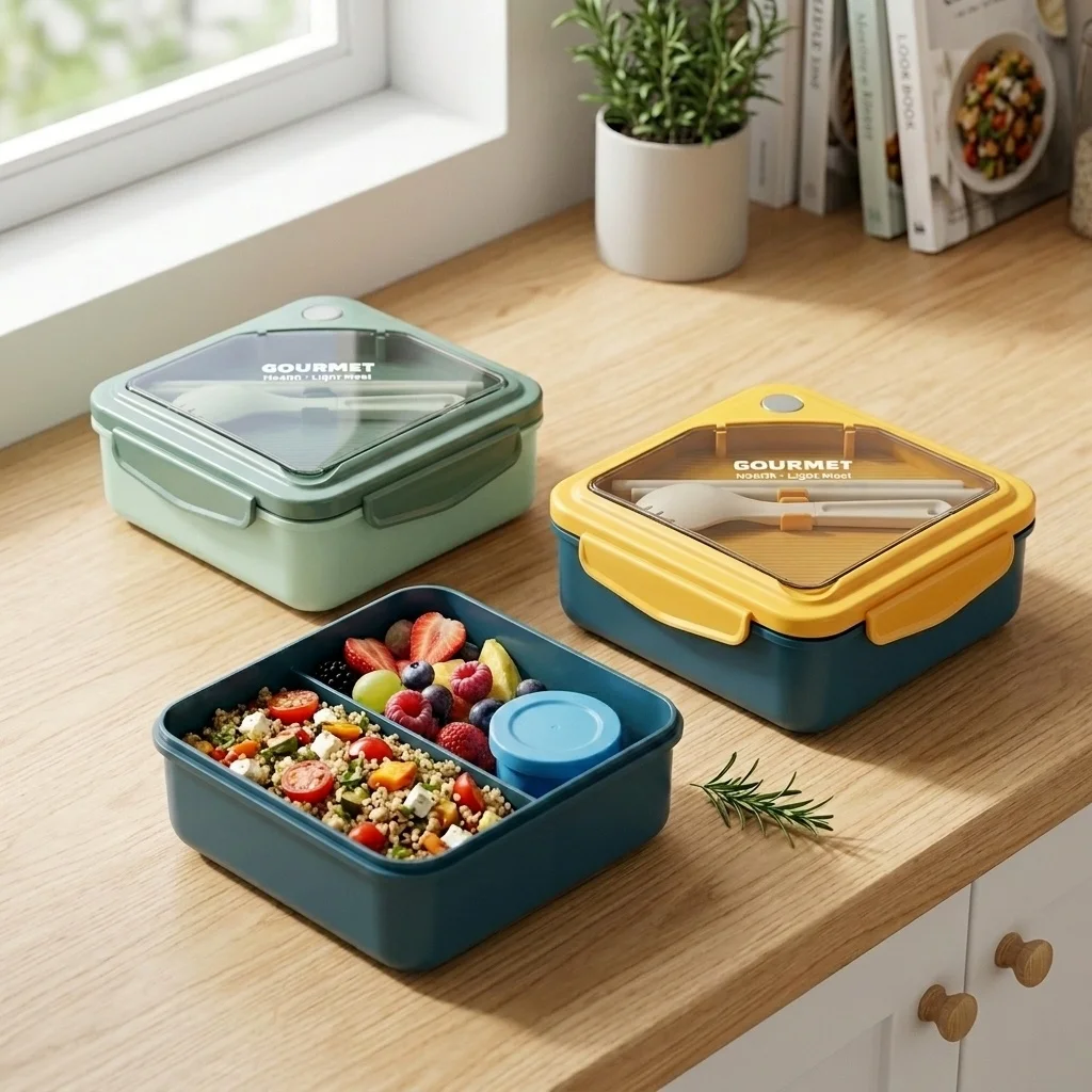 Lonchera Bento de Plástico Sel - Meal Prep Or Prep Meal reseña y precio