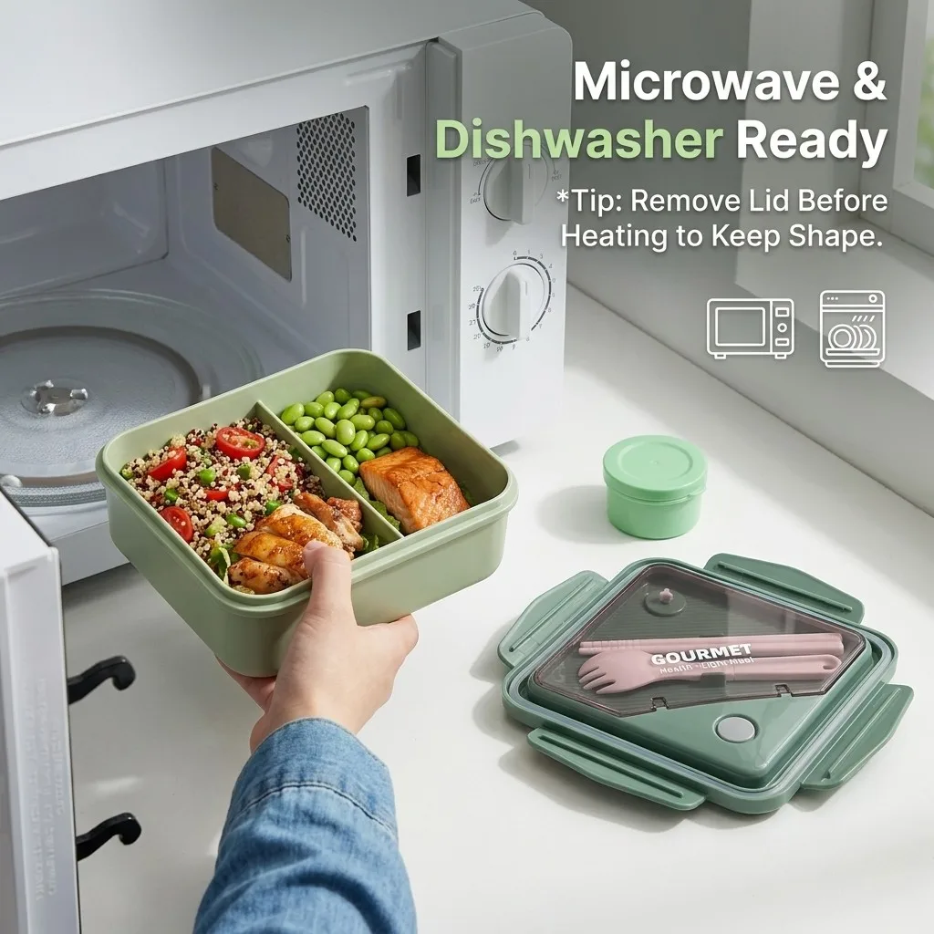 Lonchera Bento de Plástico Sel - Meal Prep Or Prep Meal reseña y precio