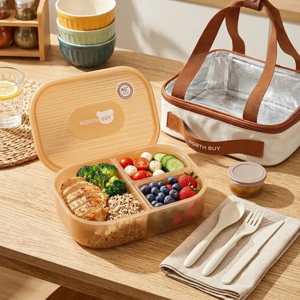 Lonchera Bento de Plástico con - Meal Prep Or Prep Meal reseña y precio