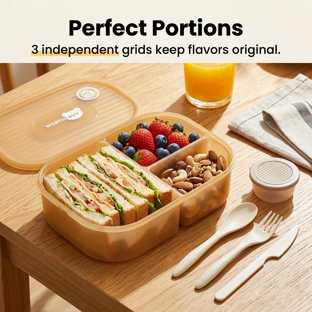 Lonchera Bento de Plástico con - Meal Prep Or Prep Meal reseña y precio