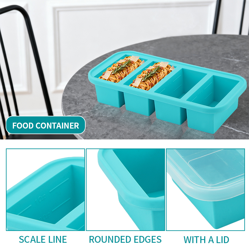 Bandeja de silicona para conge - Meal Prep Template reseña y precio