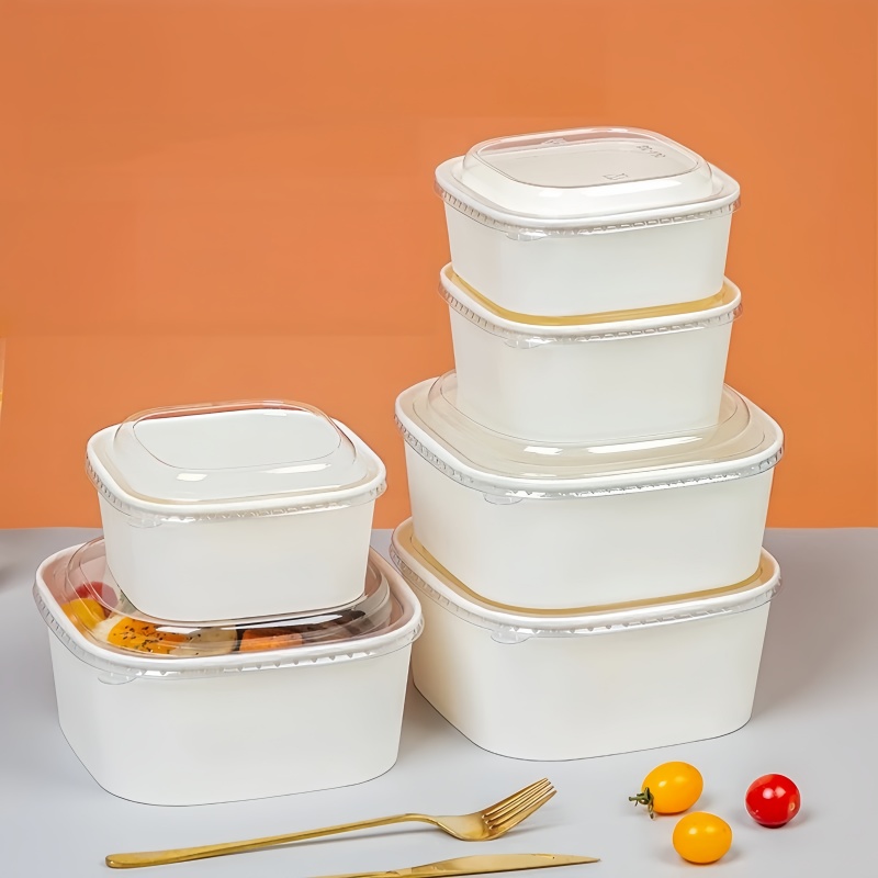 Tazón de papel blanco cuadrado - Meal Prep Bowl reseña y precio