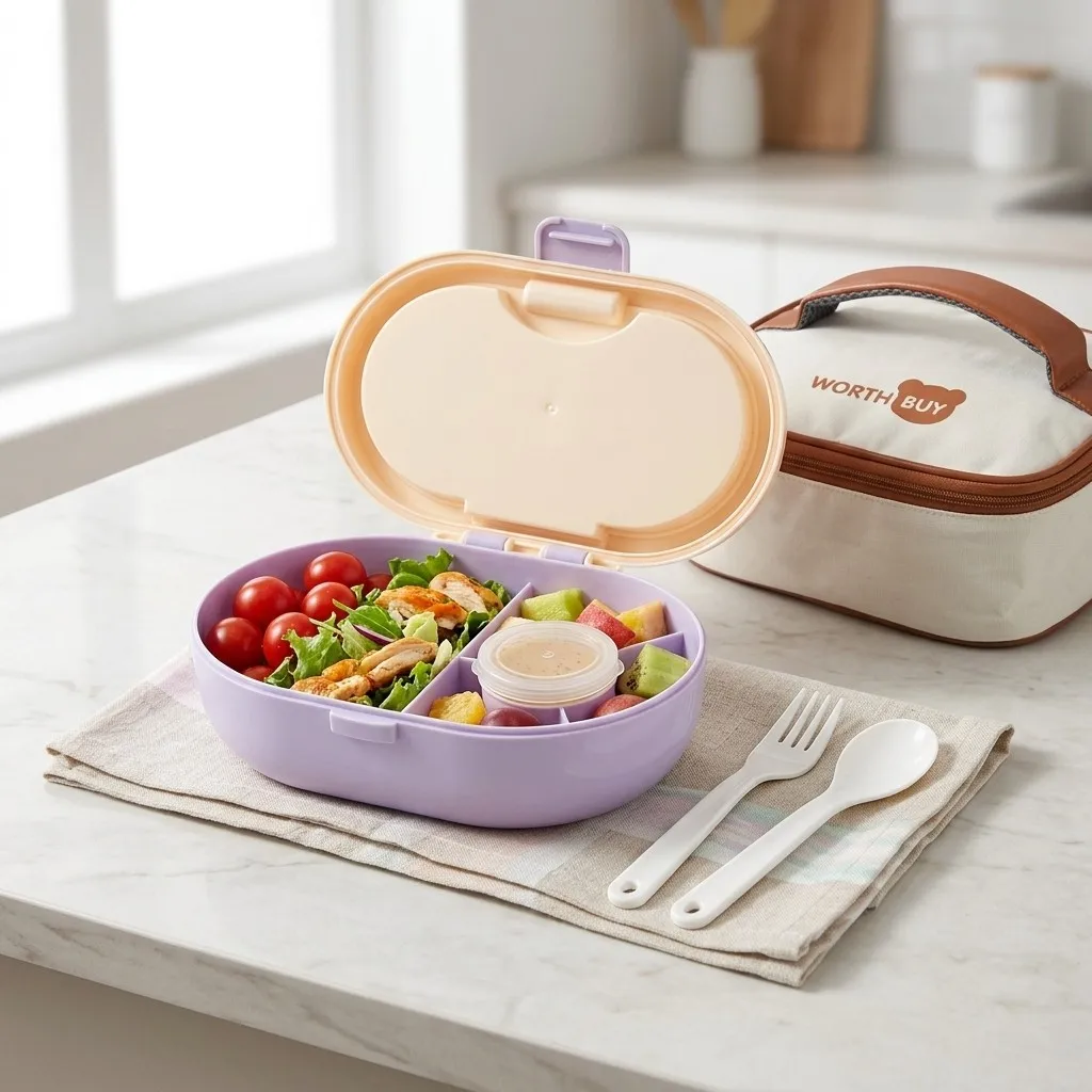 Lonchera Bento de Plástico con - Meal Prep Or Prep Meal reseña y precio